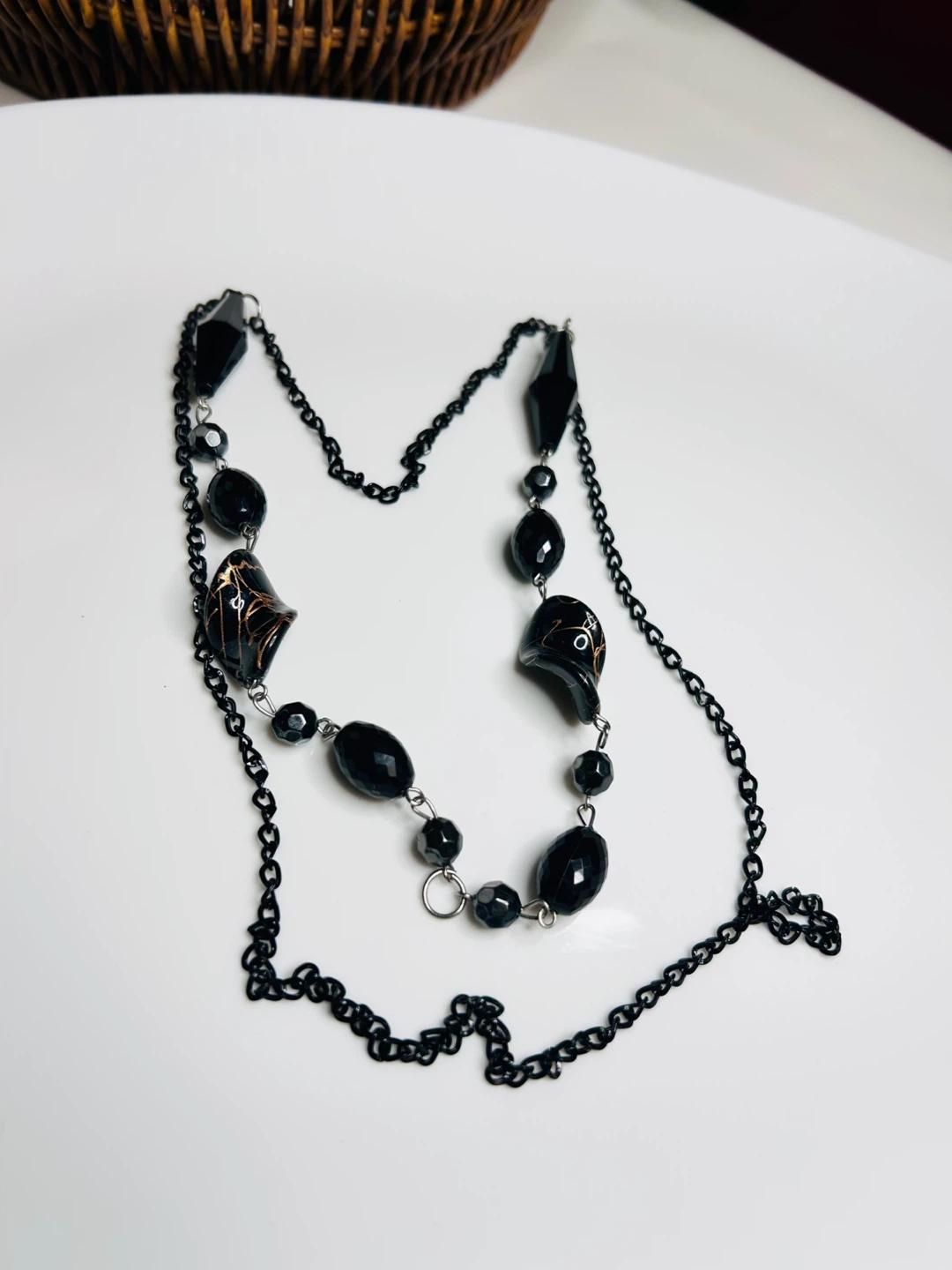 Black Beaded Costume Necklace - photo 4