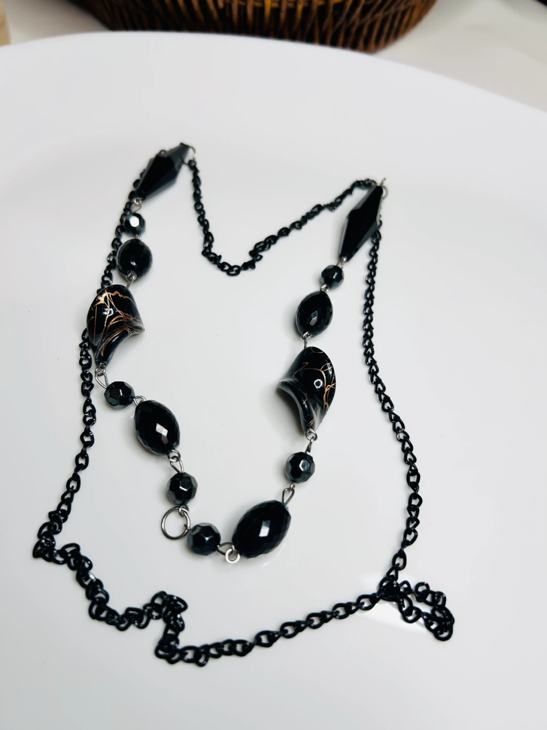Black Beaded Costume Necklace - photo 3