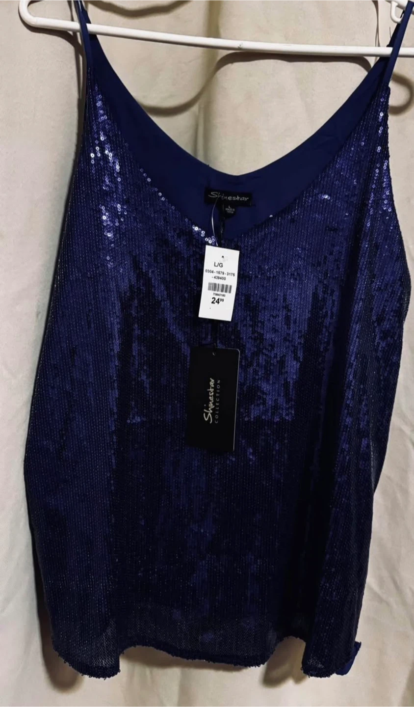 Royal Blue Sequin Tank – New With Tags (L)