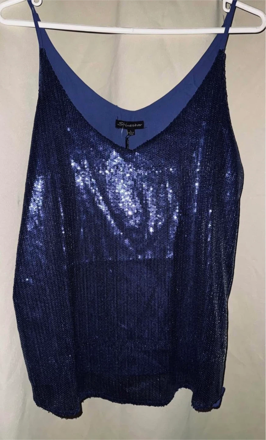 Royal Blue Sequin Tank – New With Tags (L) - photo 3
