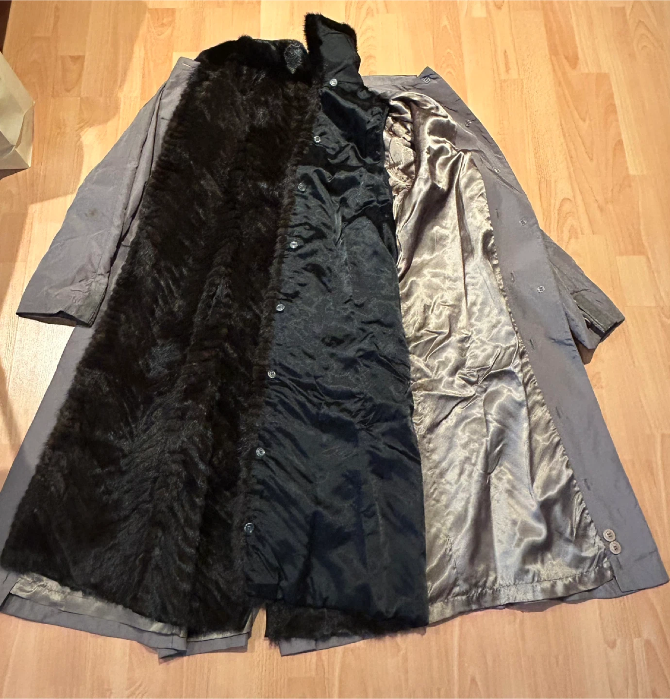 2 Vintage Removable Fur-Lined Long Coat - photo 4