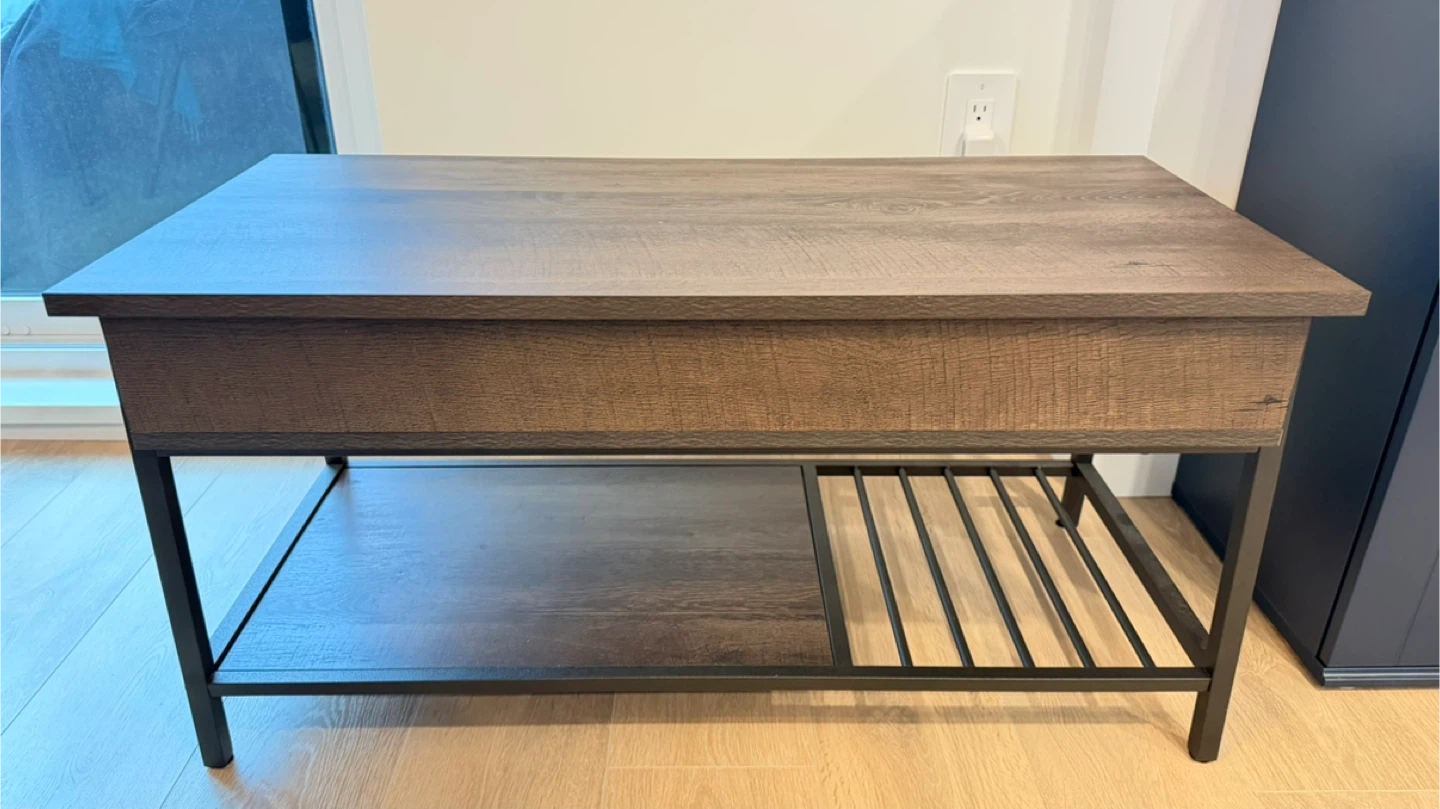 Lift Top Coffee Table - Dark Brown - photo 4