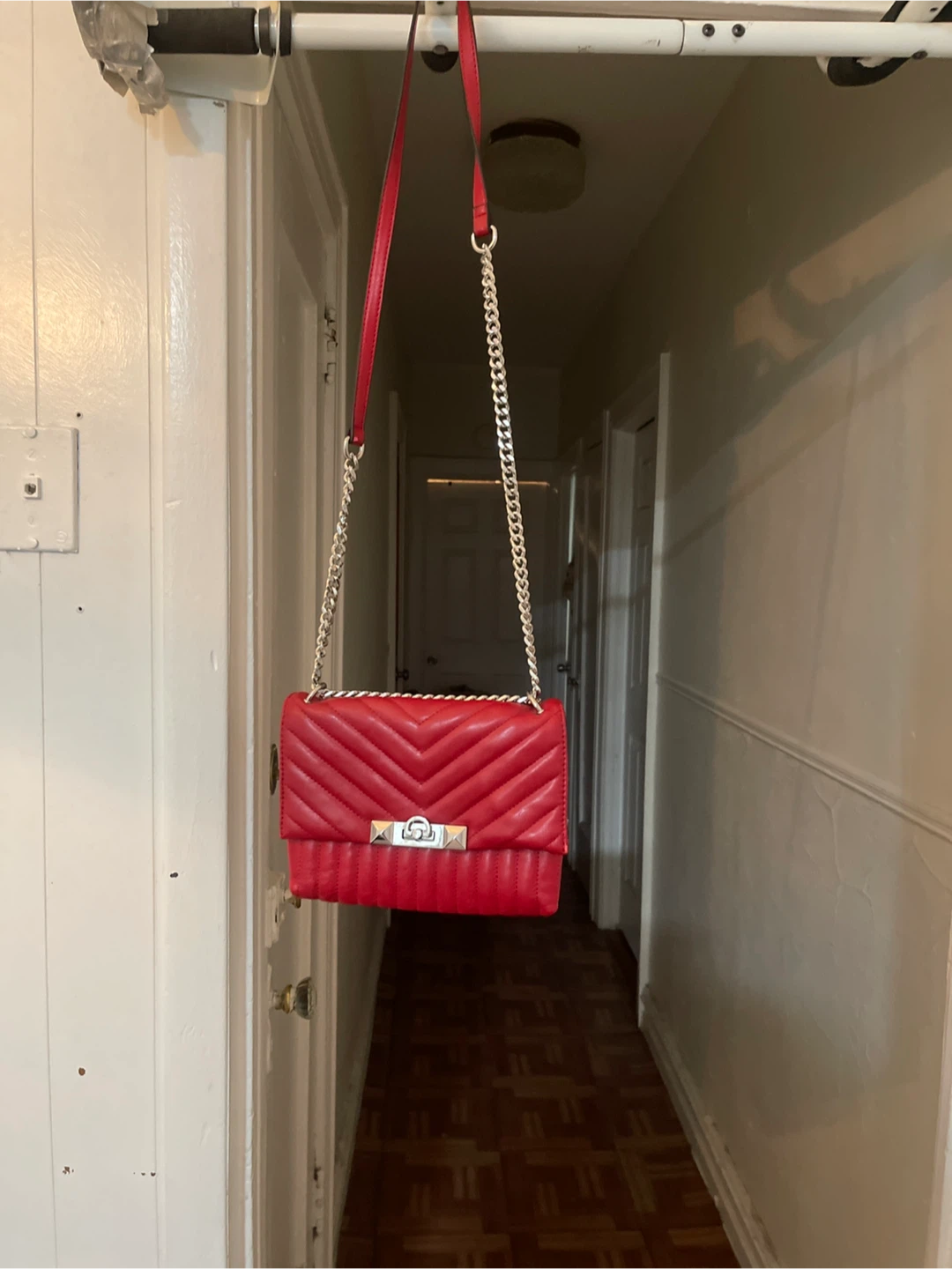 ALDO Red Quilted Crossbody Bag