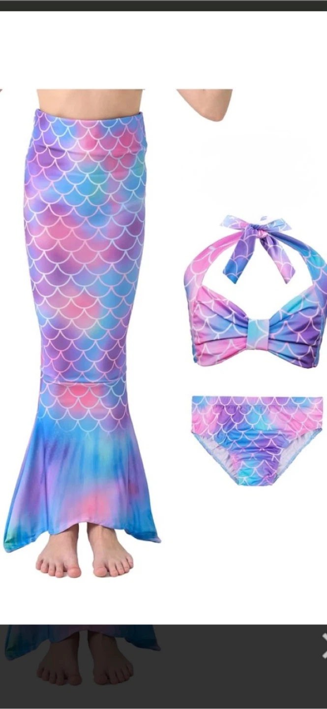 Mermaid Tail Swimsuit Set with monofin - photo 2