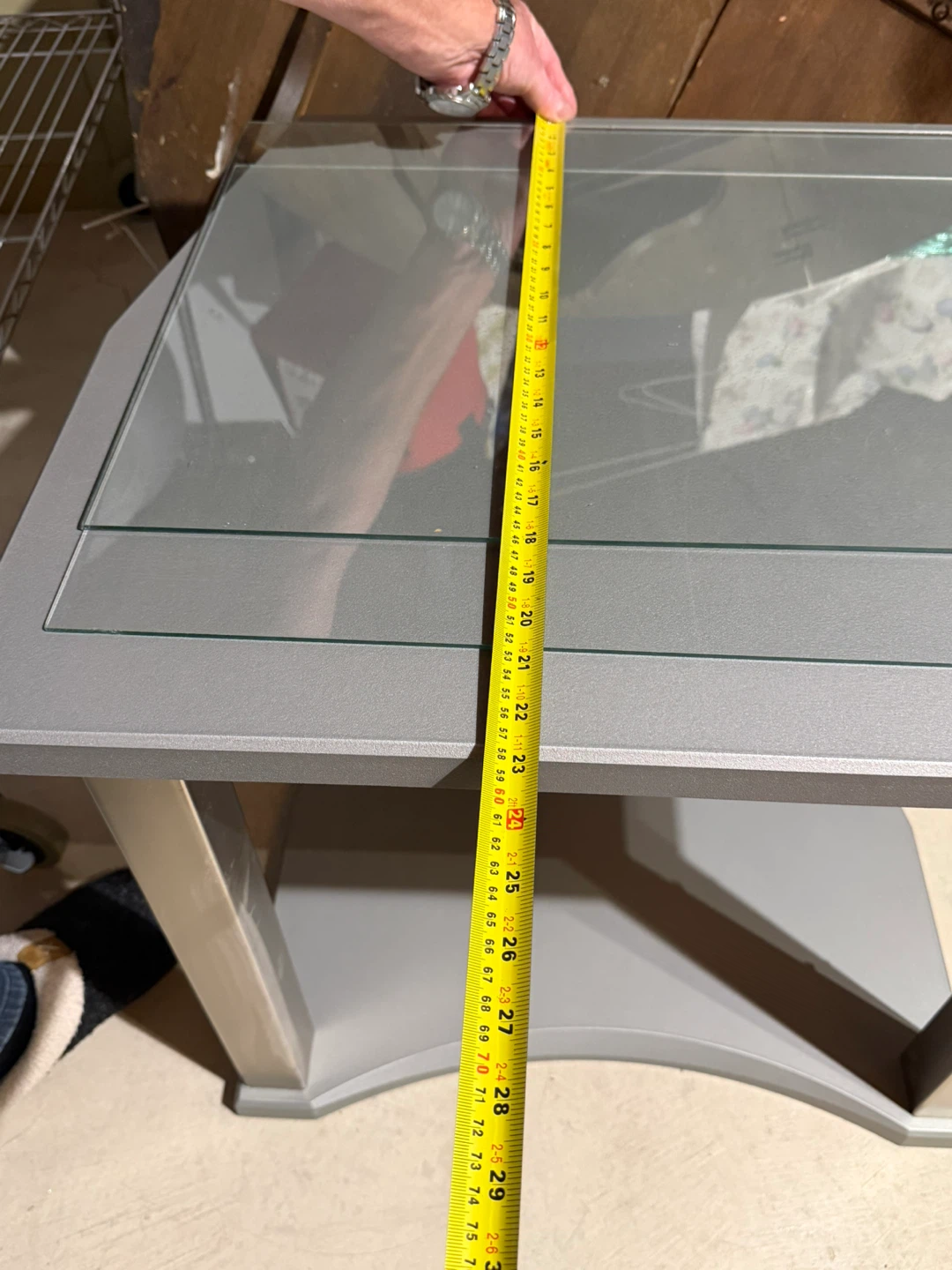 Tv stand with 2 glass shelves - photo 4