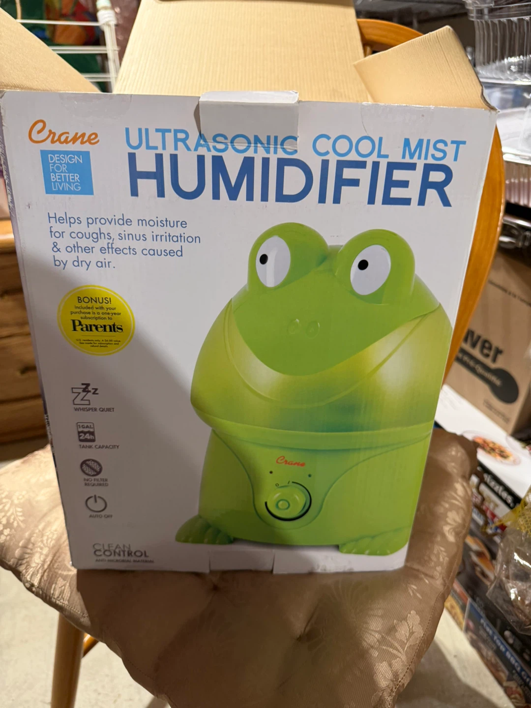 Cool mist humidifier crane frog