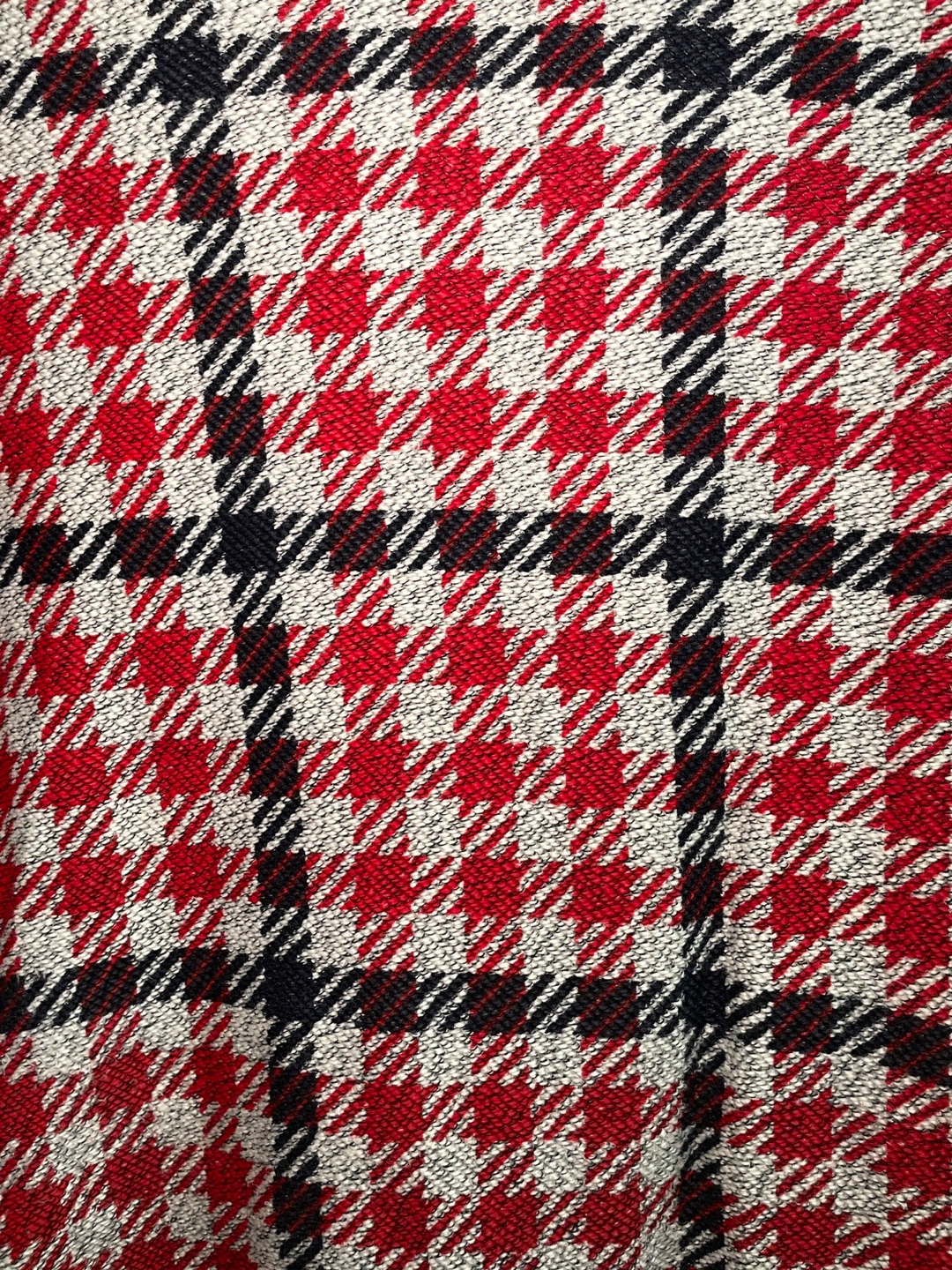 Red & Black Plaid Coat Size S - photo 4