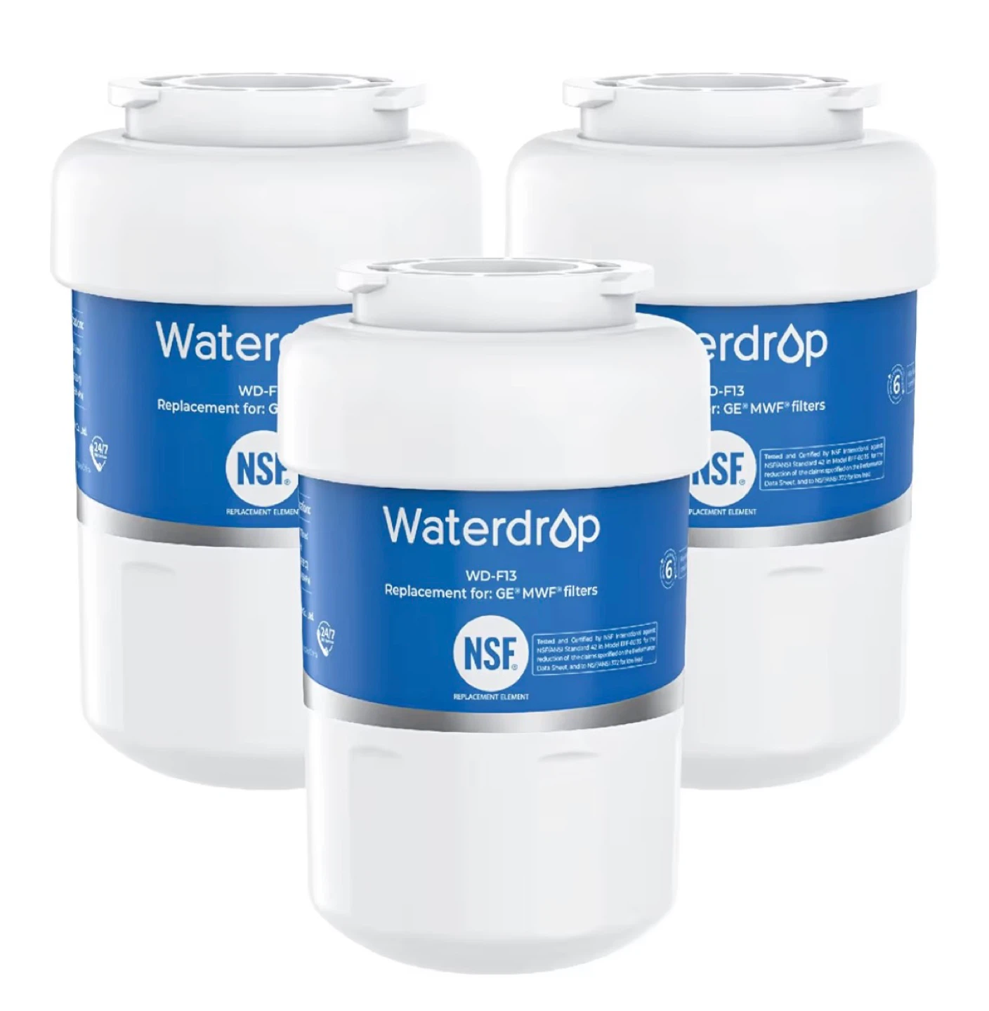 Waterdrop WD-F13 GE MWF Refrigerator Filter (3-pack)