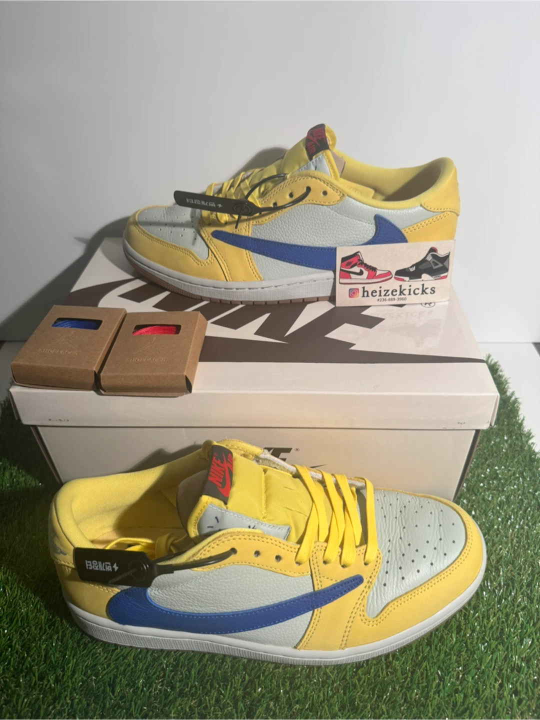 Jordan 1 Low Travis Scott Canari size 10.5W 9M - photo 2