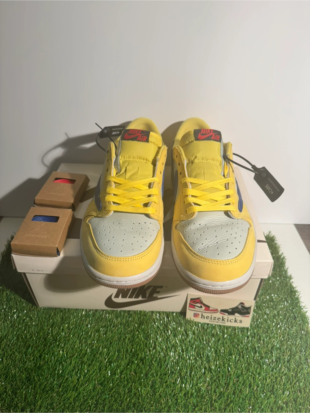Jordan 1 Low Travis Scott Canari size 10.5W 9M - photo 3