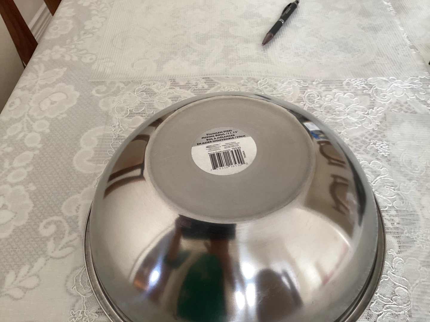 Stainless Steel Mixing Bowl - 12 inches Diameter - photo 2
