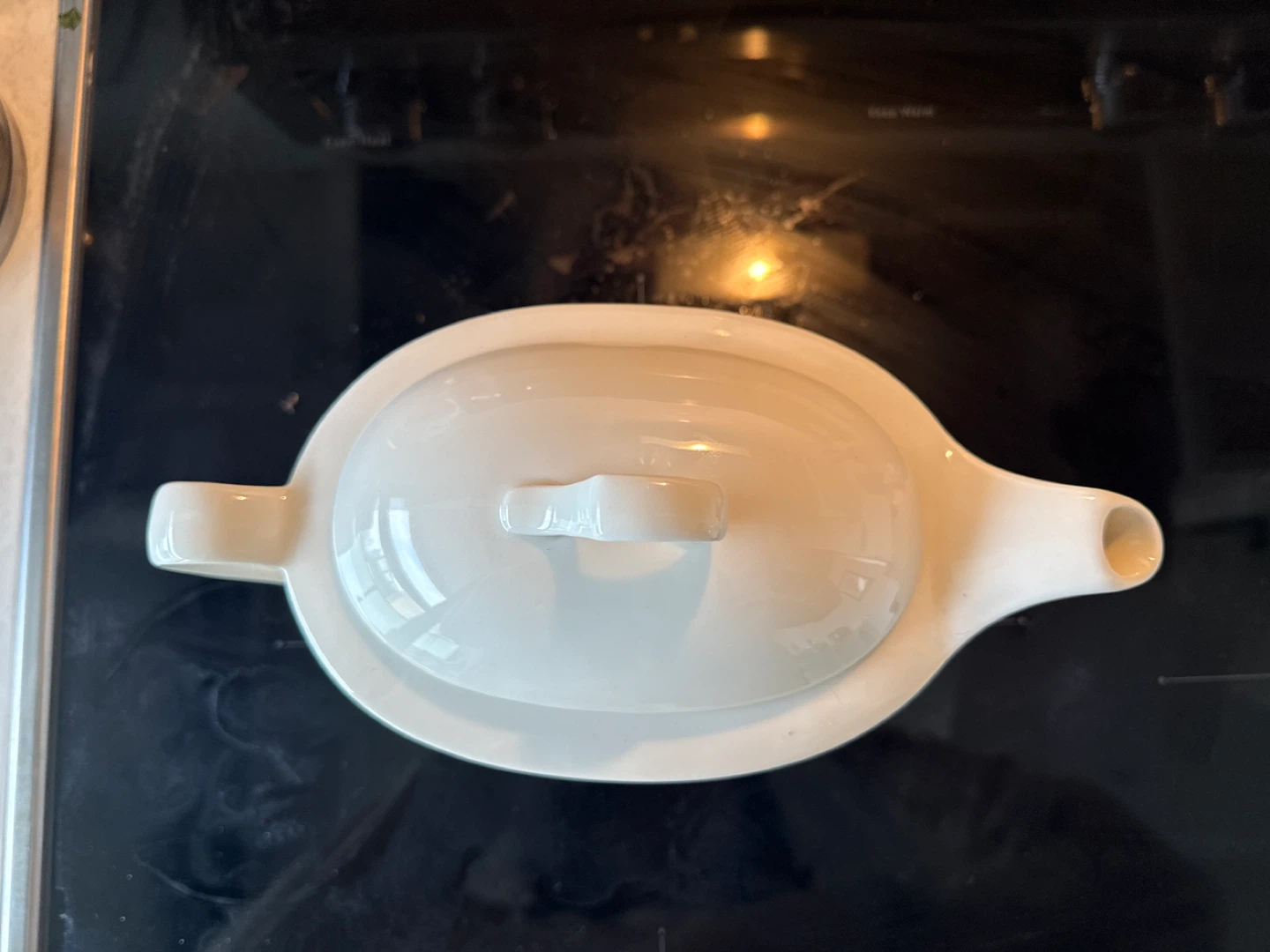 Vintage White Bone China Teapot with Lid - photo 2