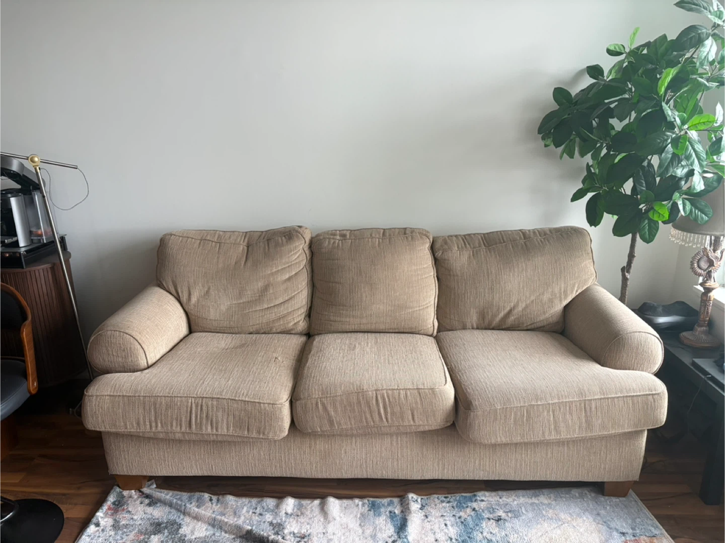 Beige 3-Seat Sofa
