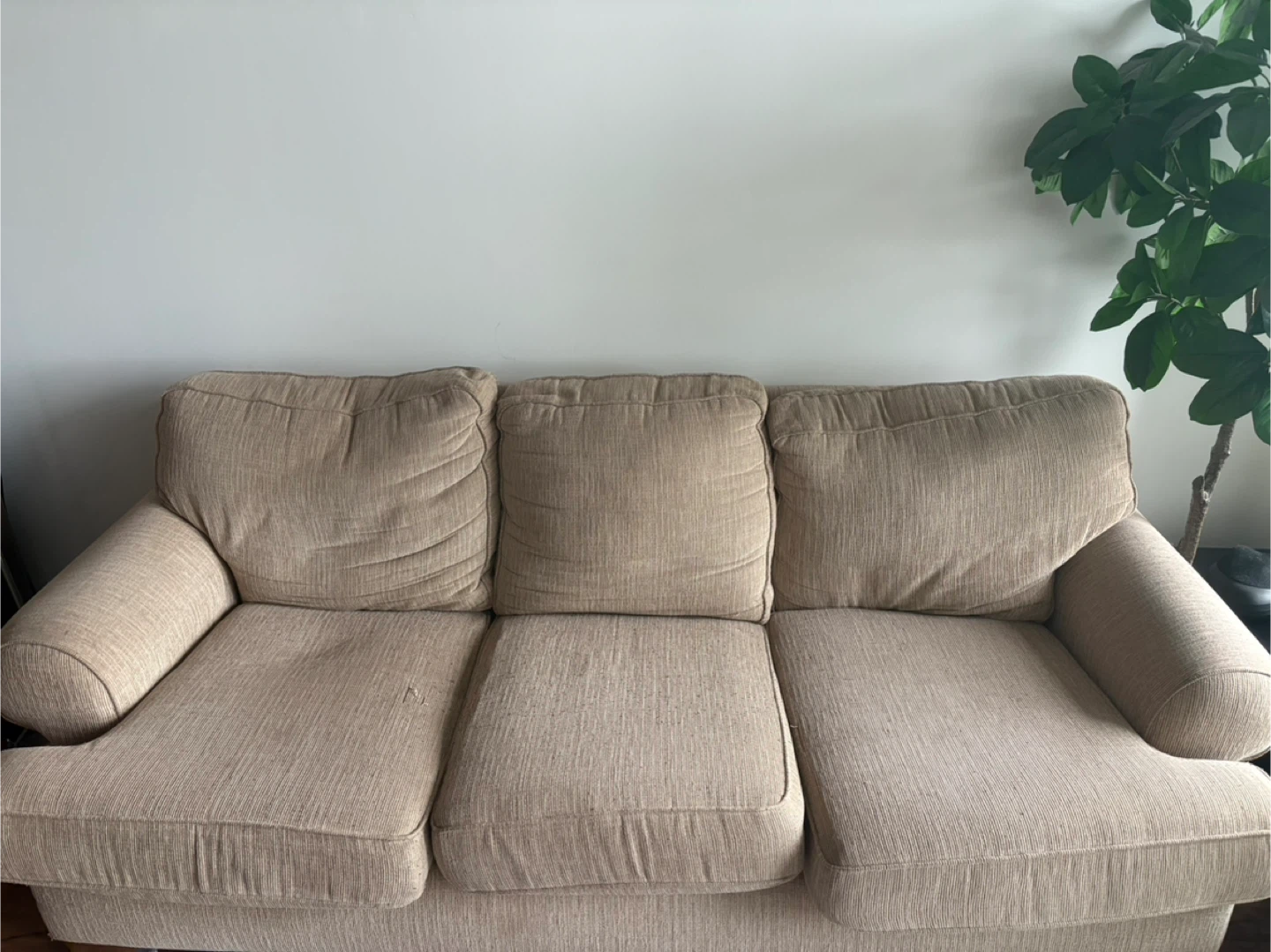 Beige 3-Seat Sofa - photo 2