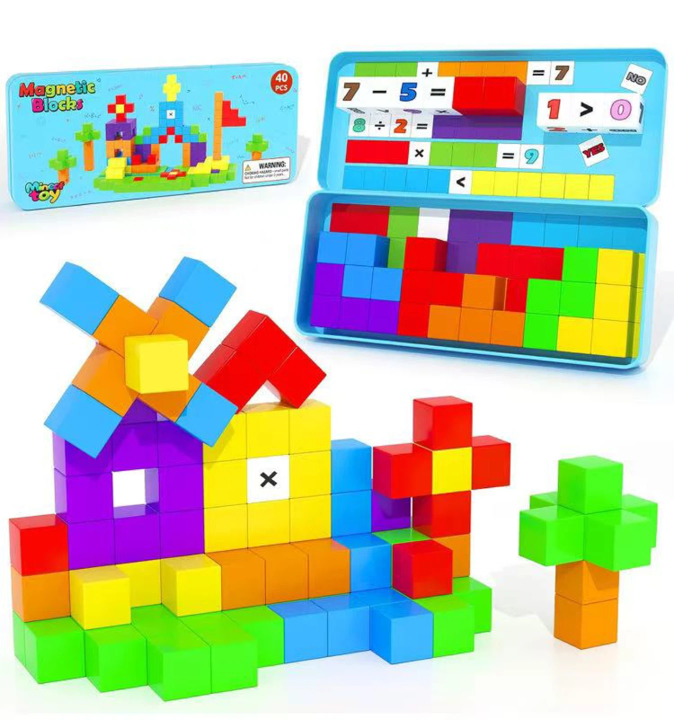 Magnetic Building Blocks Travel Set - 40 PCS