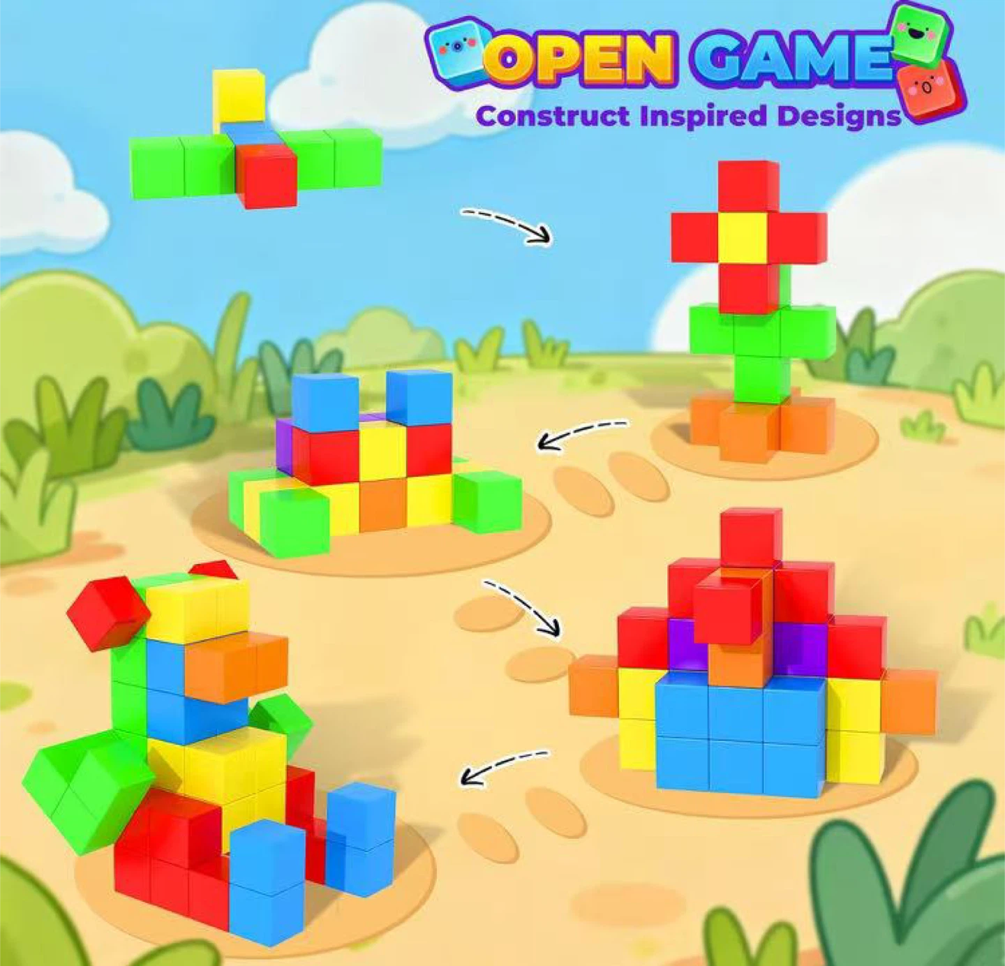 Magnetic Building Blocks Travel Set - 40 PCS - photo 3