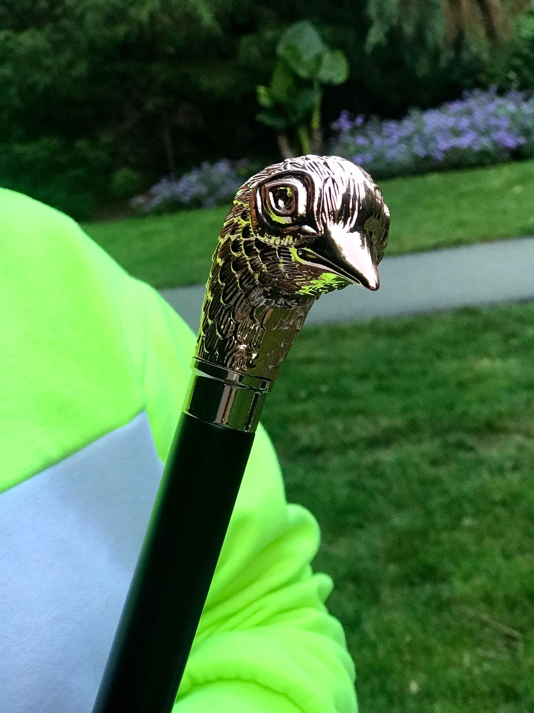 Black Umbrella with Bird Head Handle