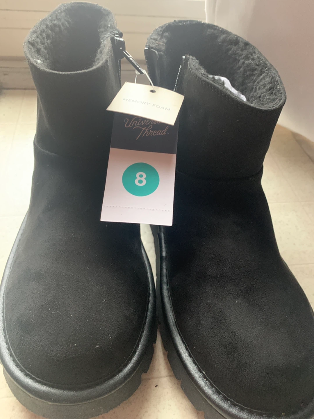 Universal Thread Black Ankle Boots - Size 8