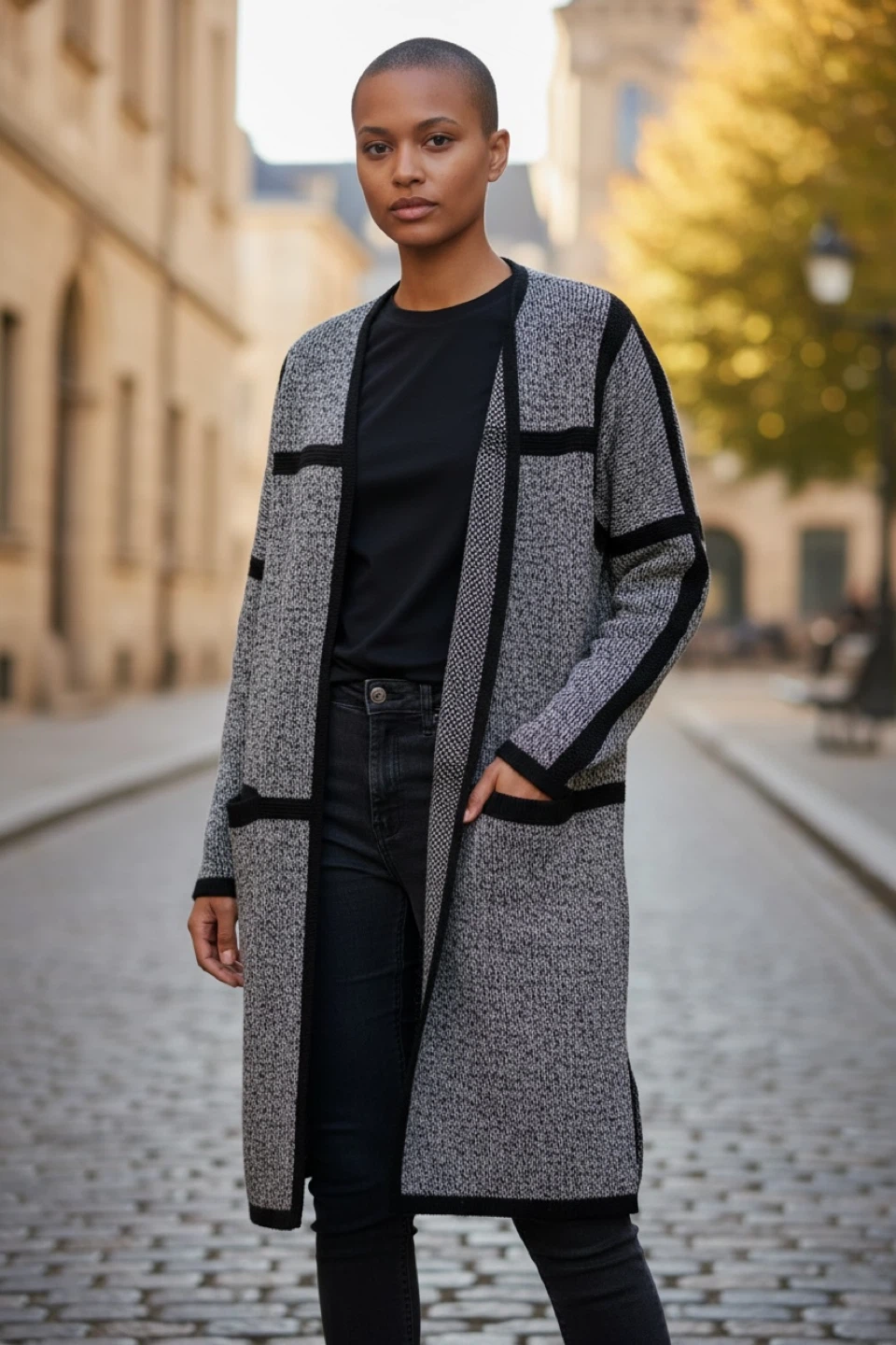 Long Grey Cardigan, S