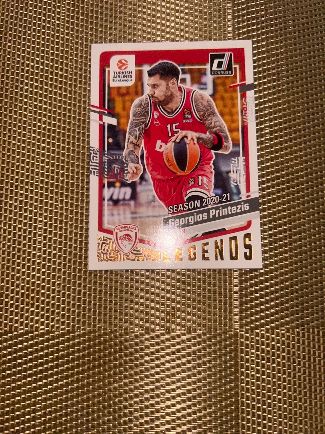 Georgios Printezis Panini EuroLeague Basketball Card
