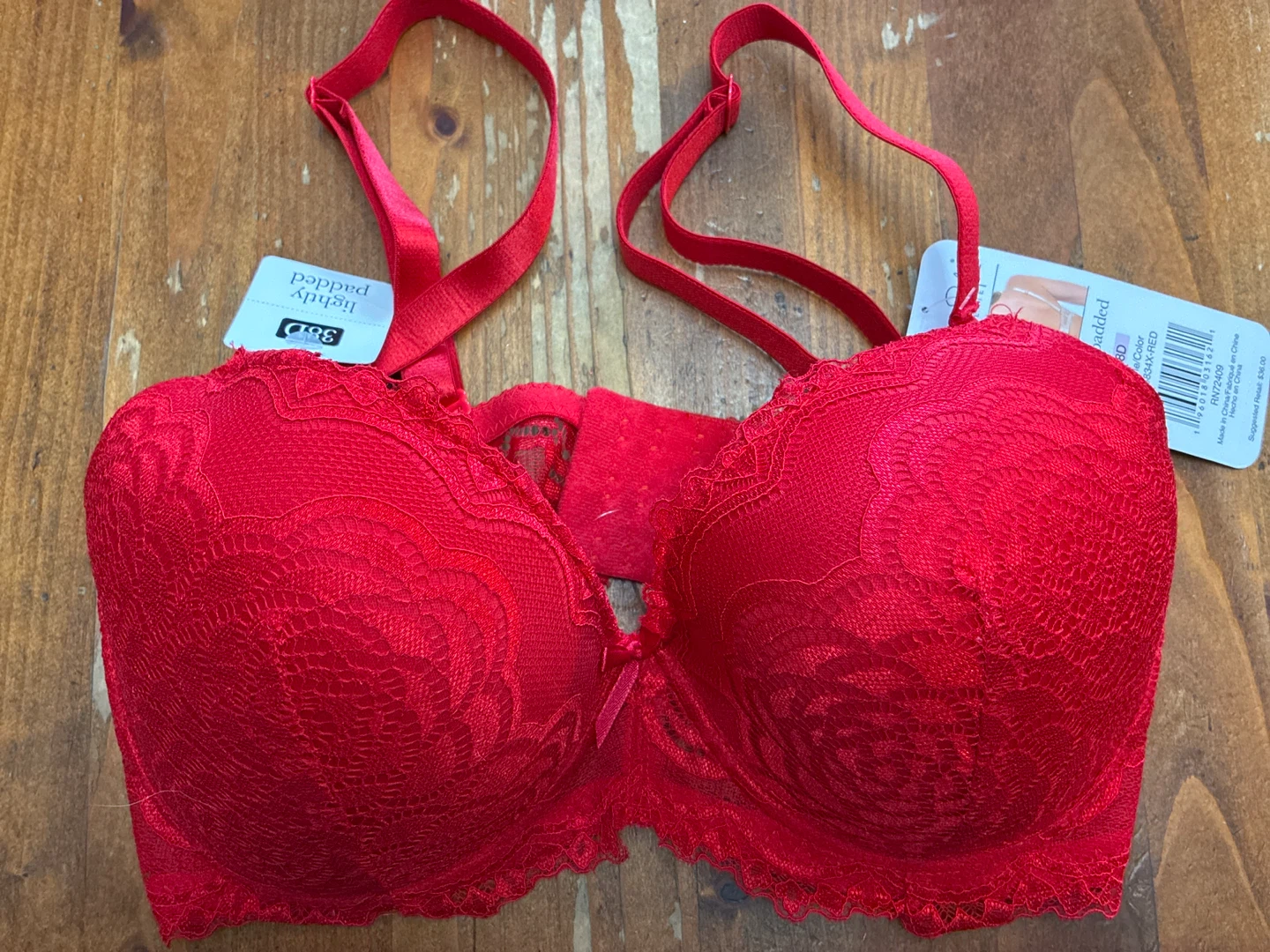 New René Rofé Lingerie Bra - 38D - Red
