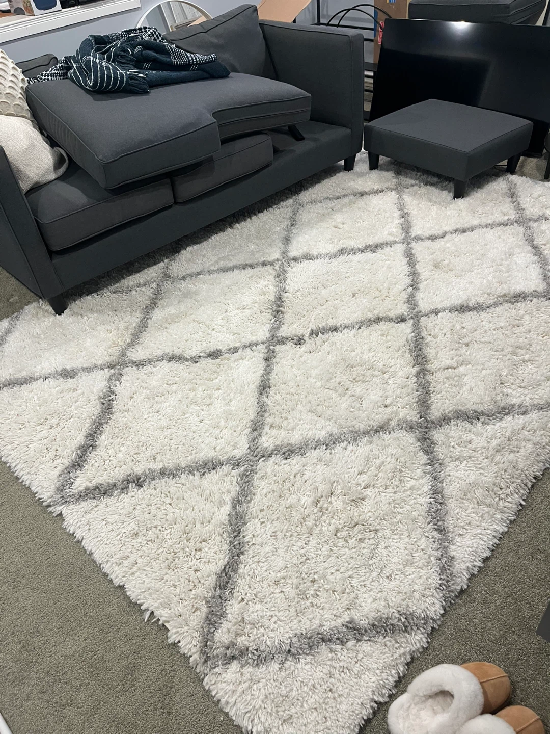 Nuloom Easy Shag White Rug, 6'7" x 9' - photo 3
