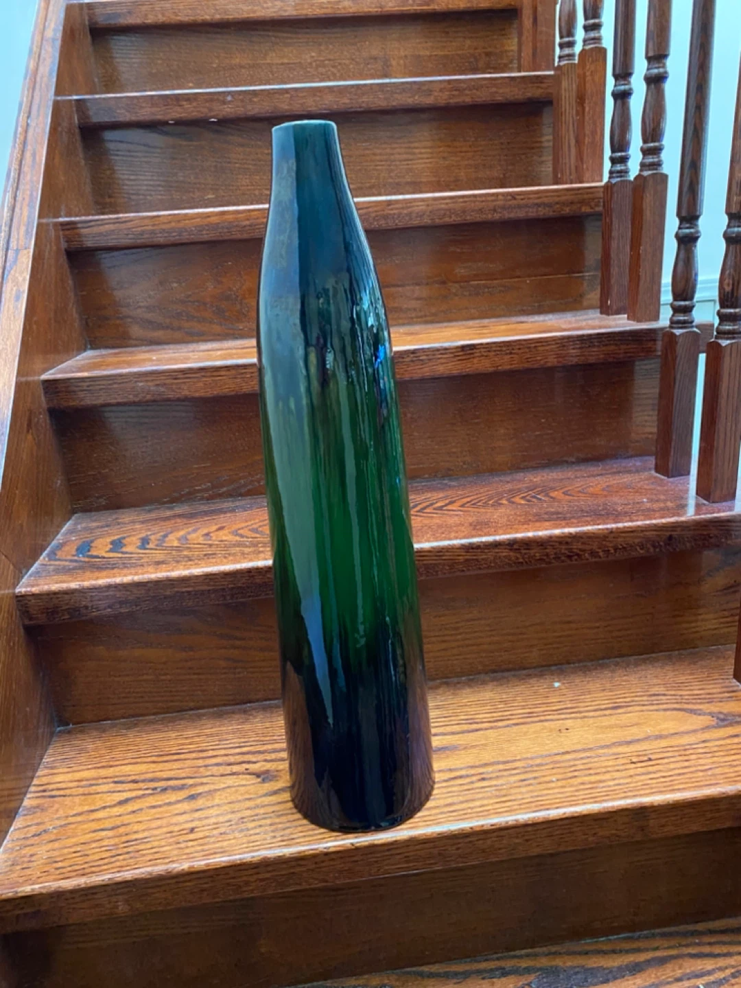 Green Glass Vase