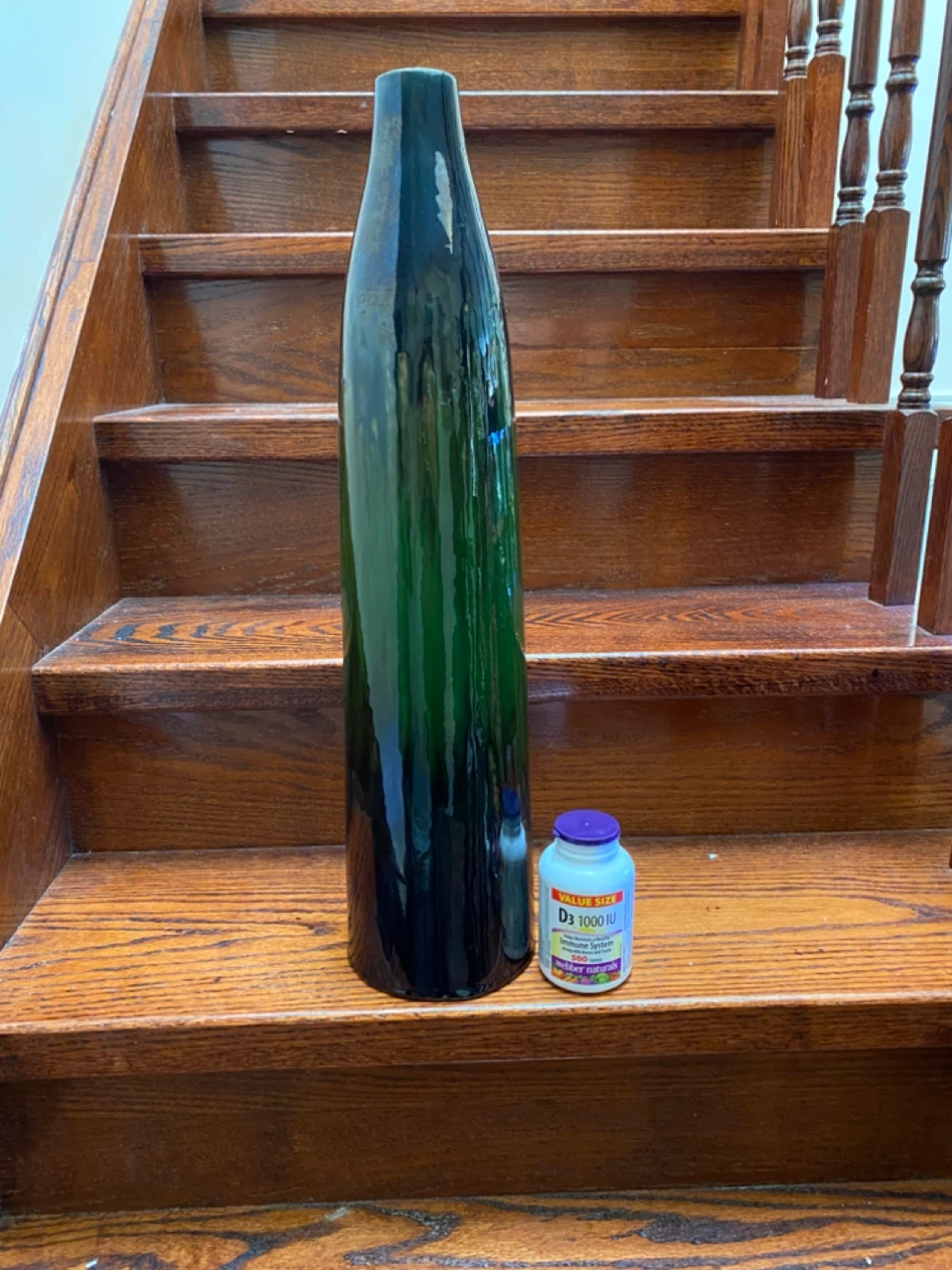 Green Glass Vase - photo 2