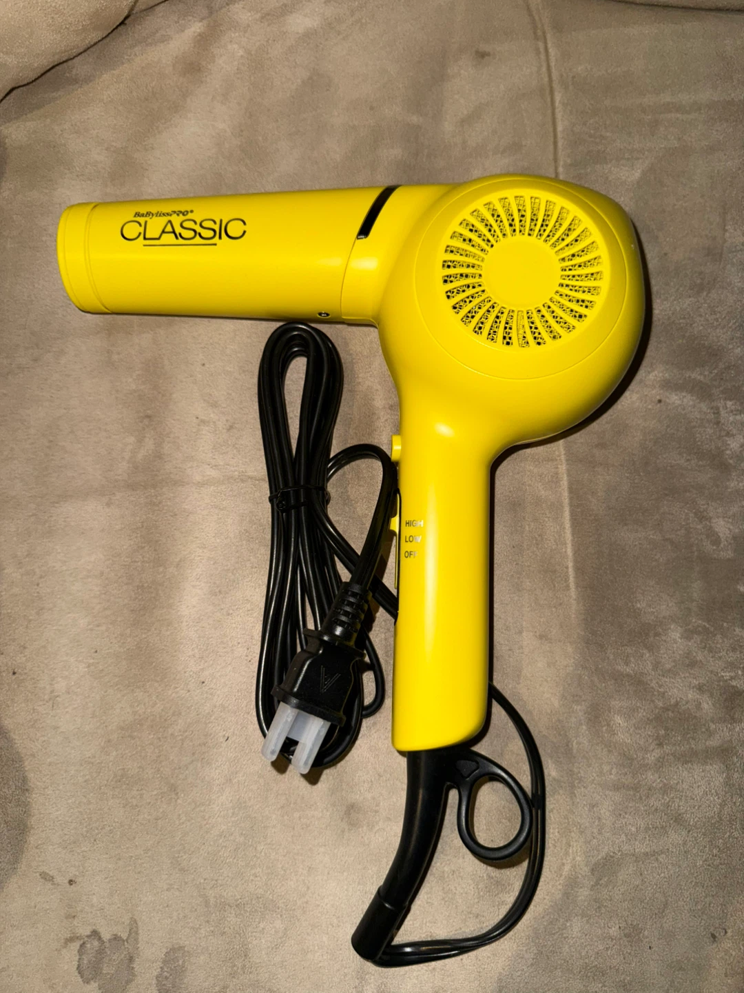 BabylissPRO Classic Hair Dryer - Yellow