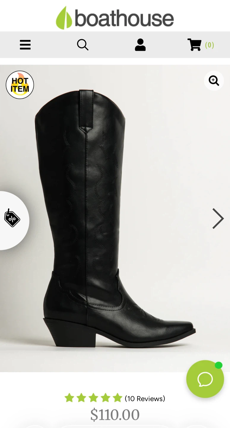 Brand New Black Leather Cowboy Boots - photo 3