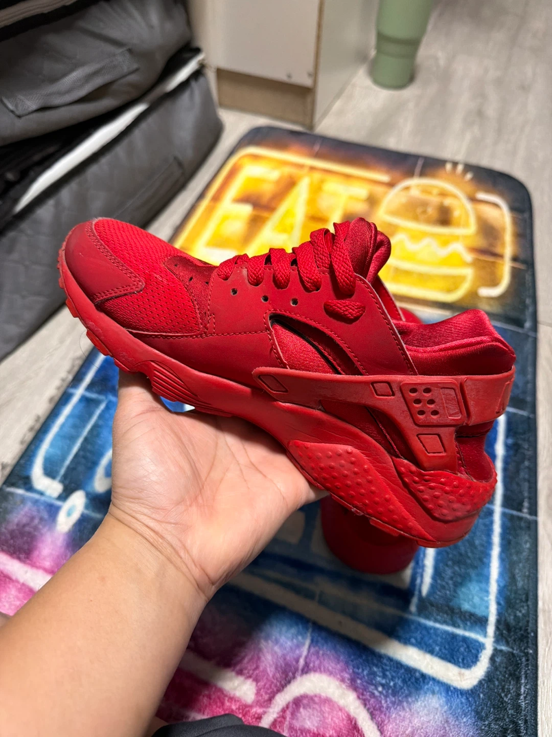 Nike Air Huarache Red, Size 7Y - photo 3