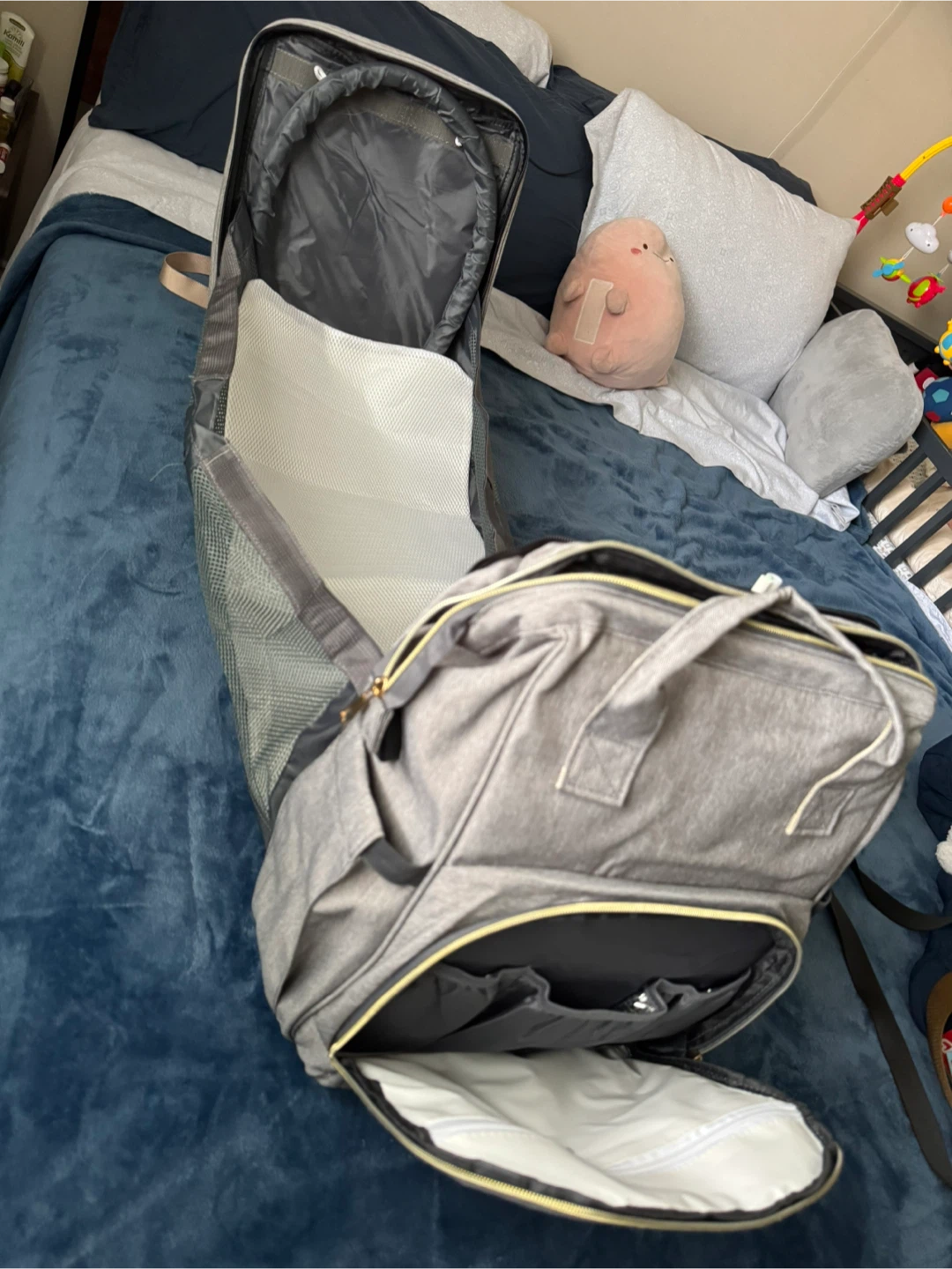 Gray Diaper Bag Backpack - photo 4