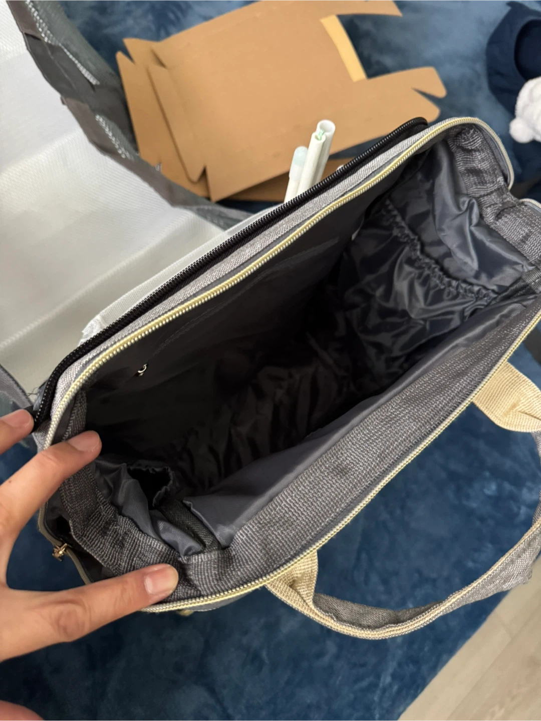Gray Diaper Bag Backpack - photo 2
