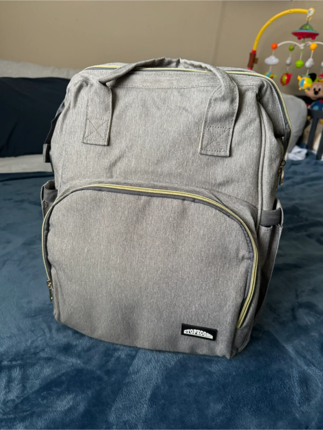 Gray Diaper Bag Backpack
