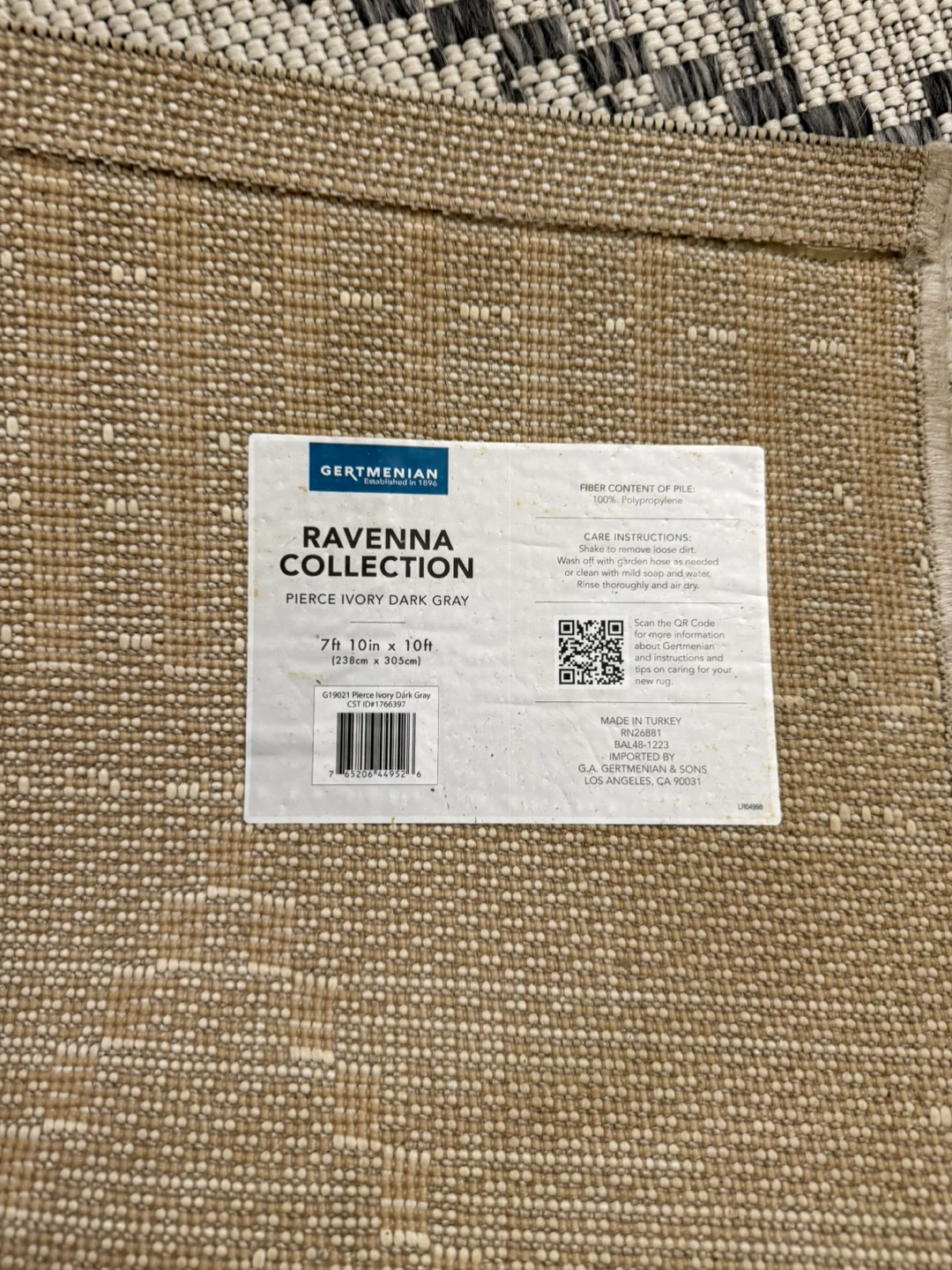 Gertmenian Ravenna Collection Rug Pierce Ivory Dark Gray - photo 5