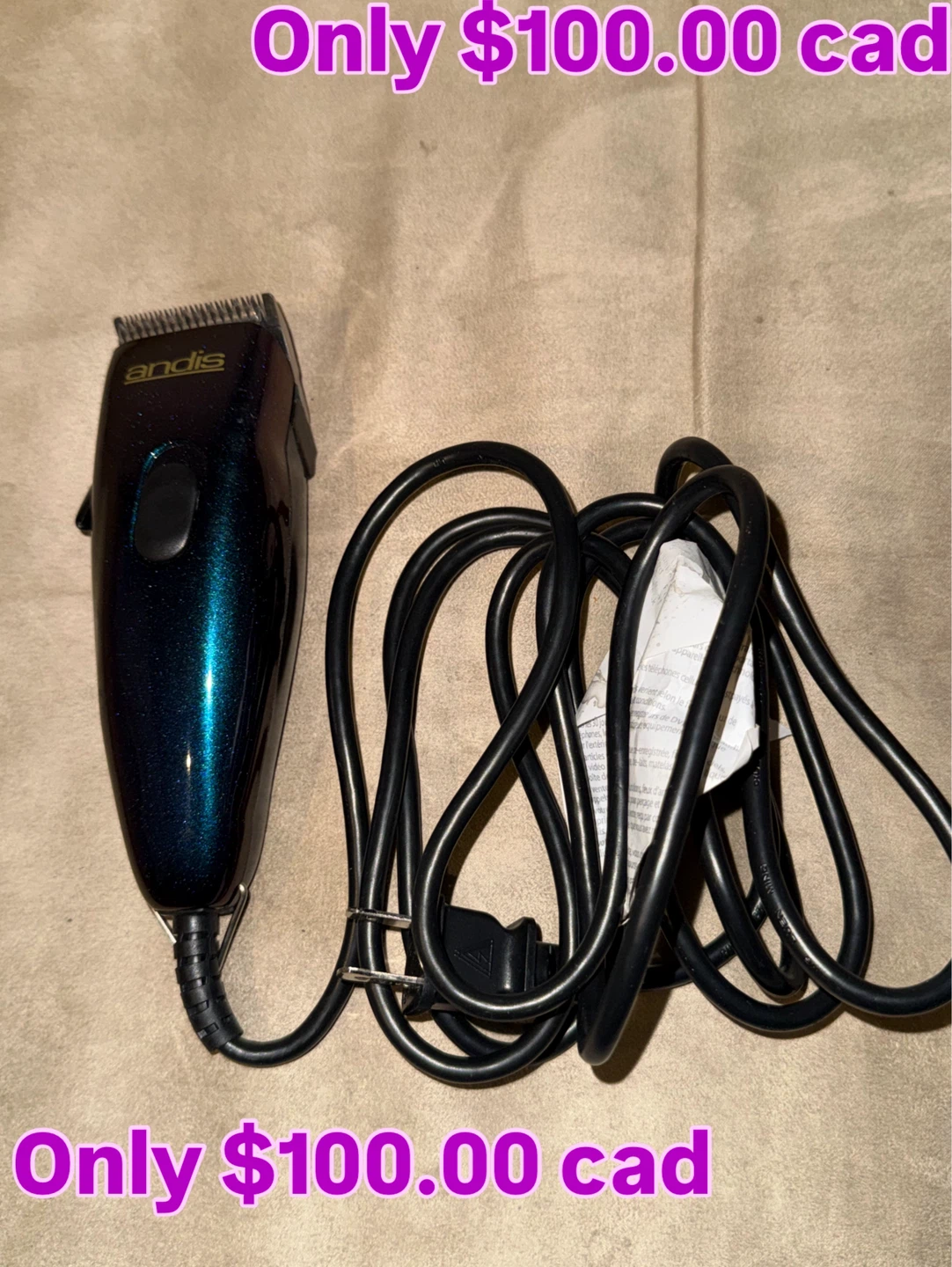 Andis Hair Clipper - $100