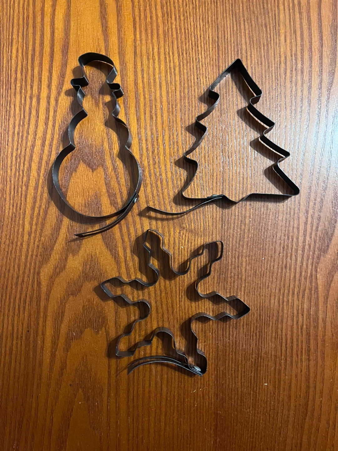 VINTAGE CHRISTMAS THEME METAL PANCAKE MOLDS (Set of 3)