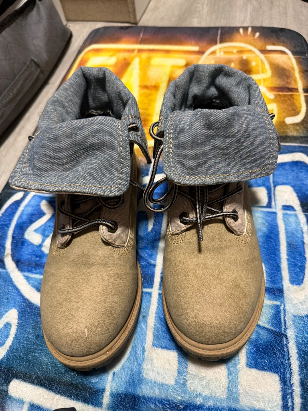 Esprit Boots - Size 7.5M - Tan and Denim - photo 5