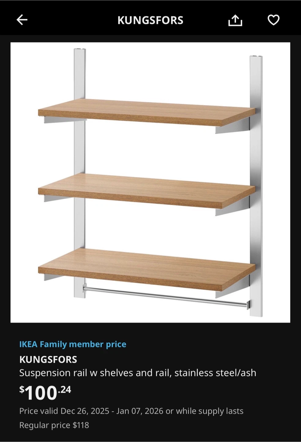 IKEA KUNGSFORS Shelves & Wall Rack - photo 4