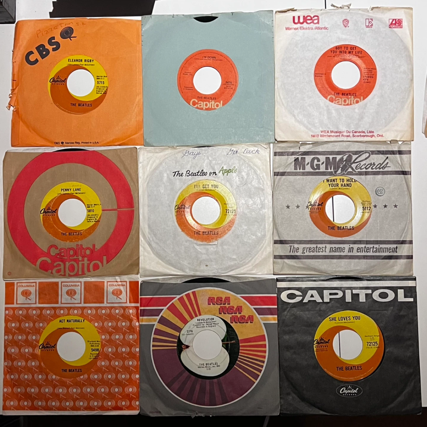The Beatles 45 RPM Vinyl Records - photo 2