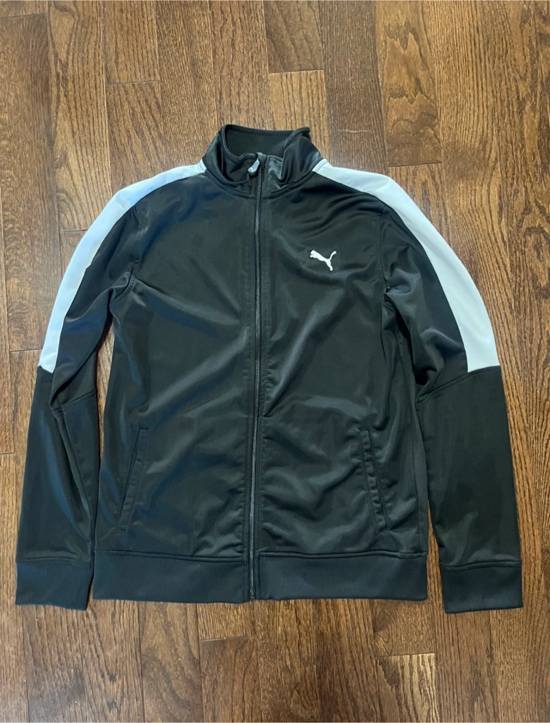 BRAND NEW Black Puma Fleece Track Jacket - XL (Youth/Older Boys) - photo 2