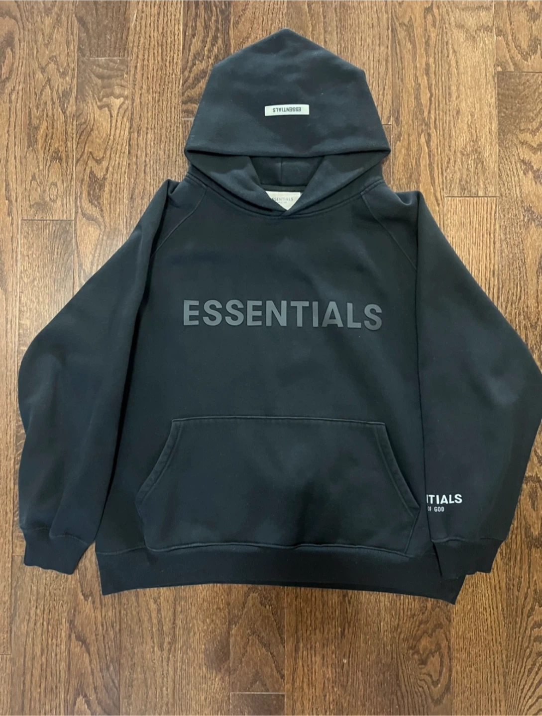 Black Essentials Fear of God Hoodie - Size Small