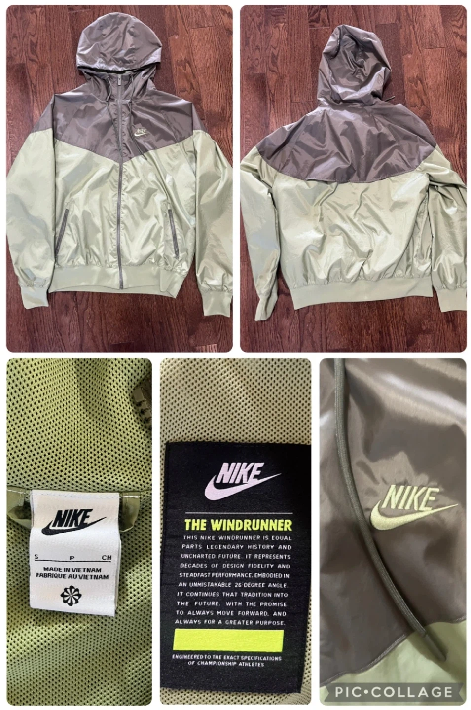 BRAND NEW Green Nike Windbreaker/Windrunner Jacket - Size Small