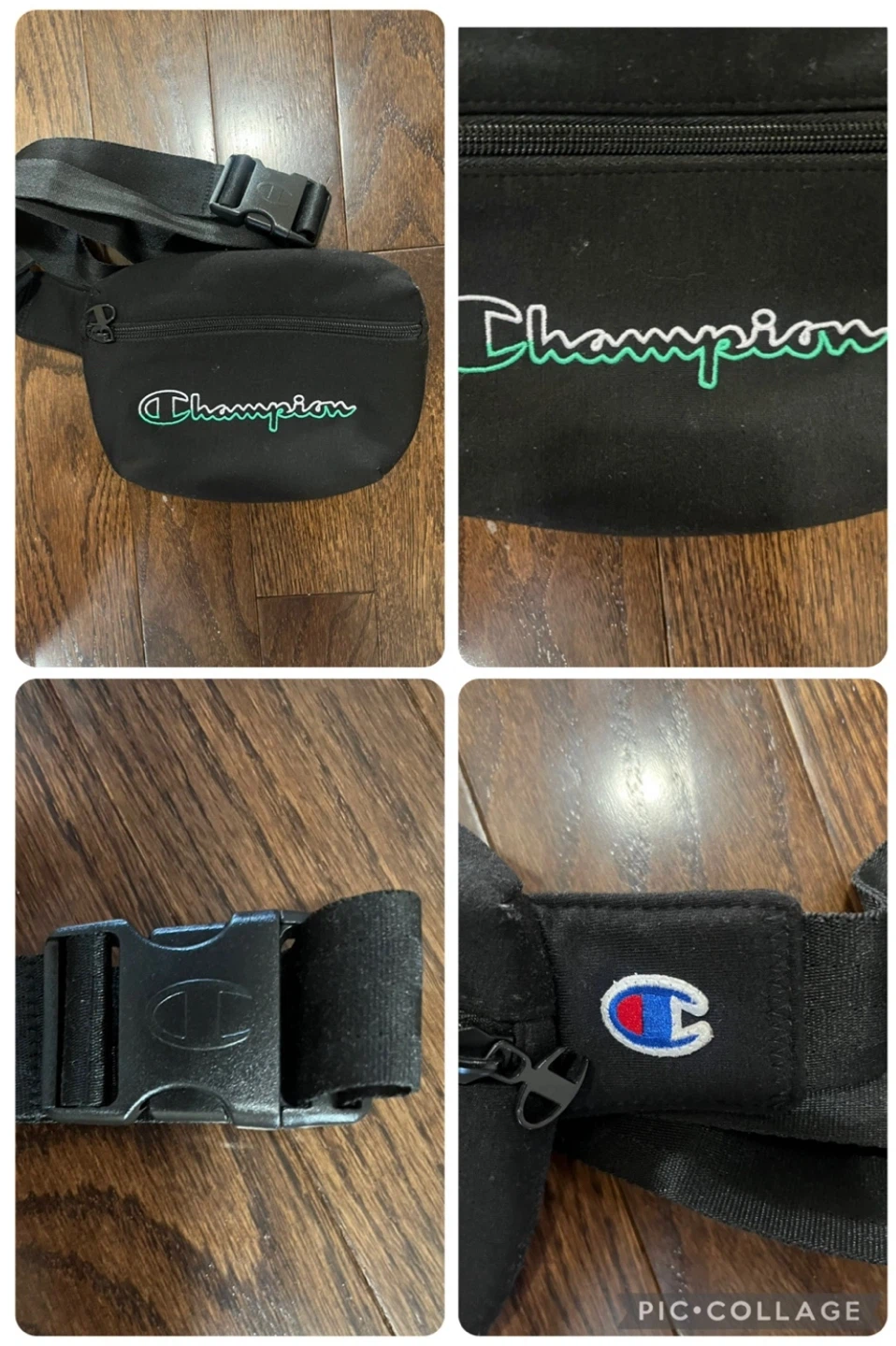 Champion Black Adjustable Side/Fanny Bag