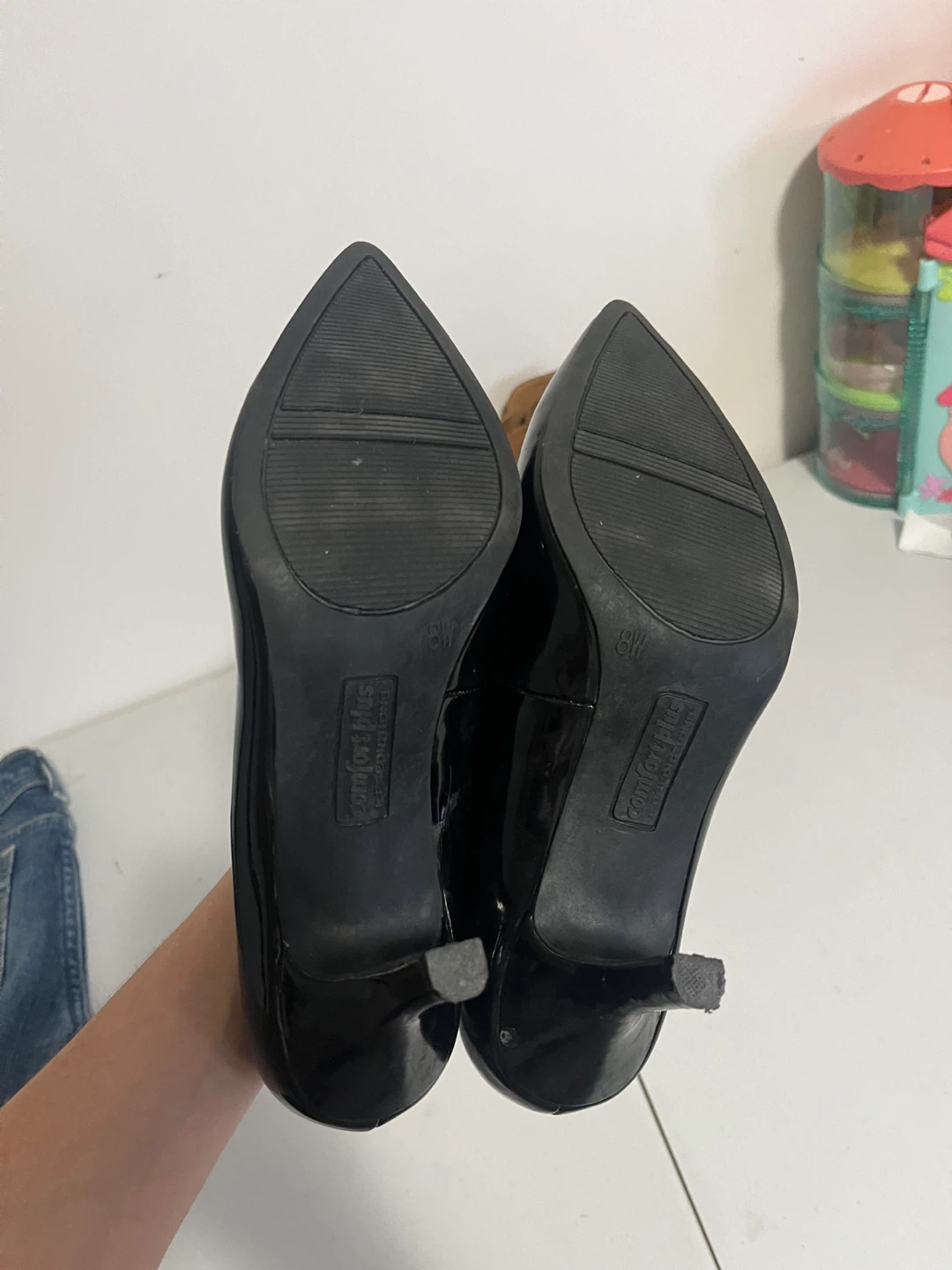 Comfort Plus Black Heels Size 8W - photo 3