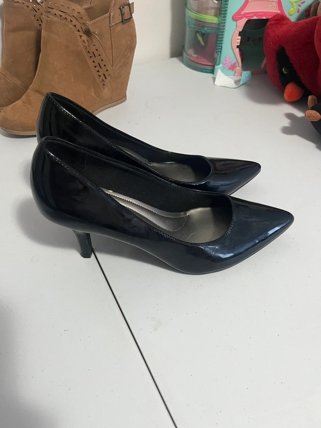 Comfort Plus Black Heels Size 8W - photo 2