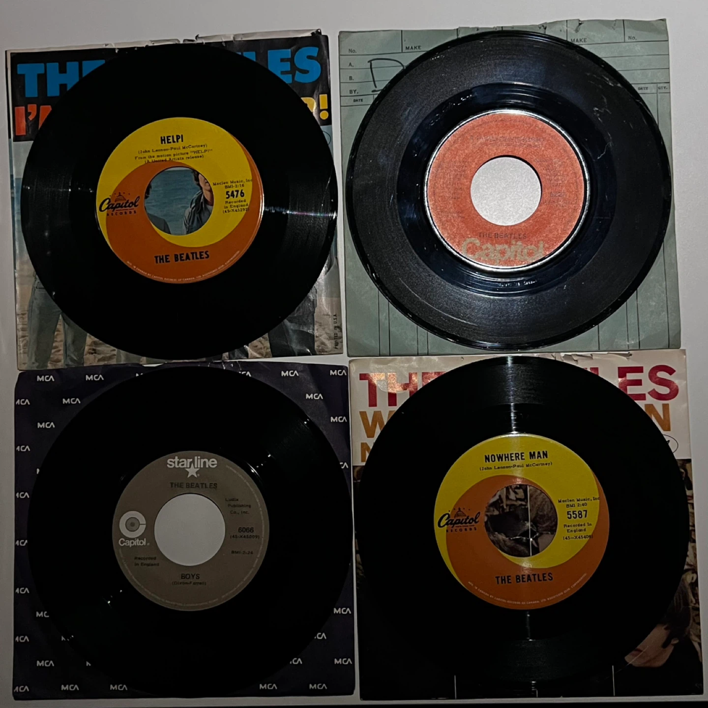 The Beatles classic 45 RPM Vinyl Records - GREAT CONDITION - photo 3