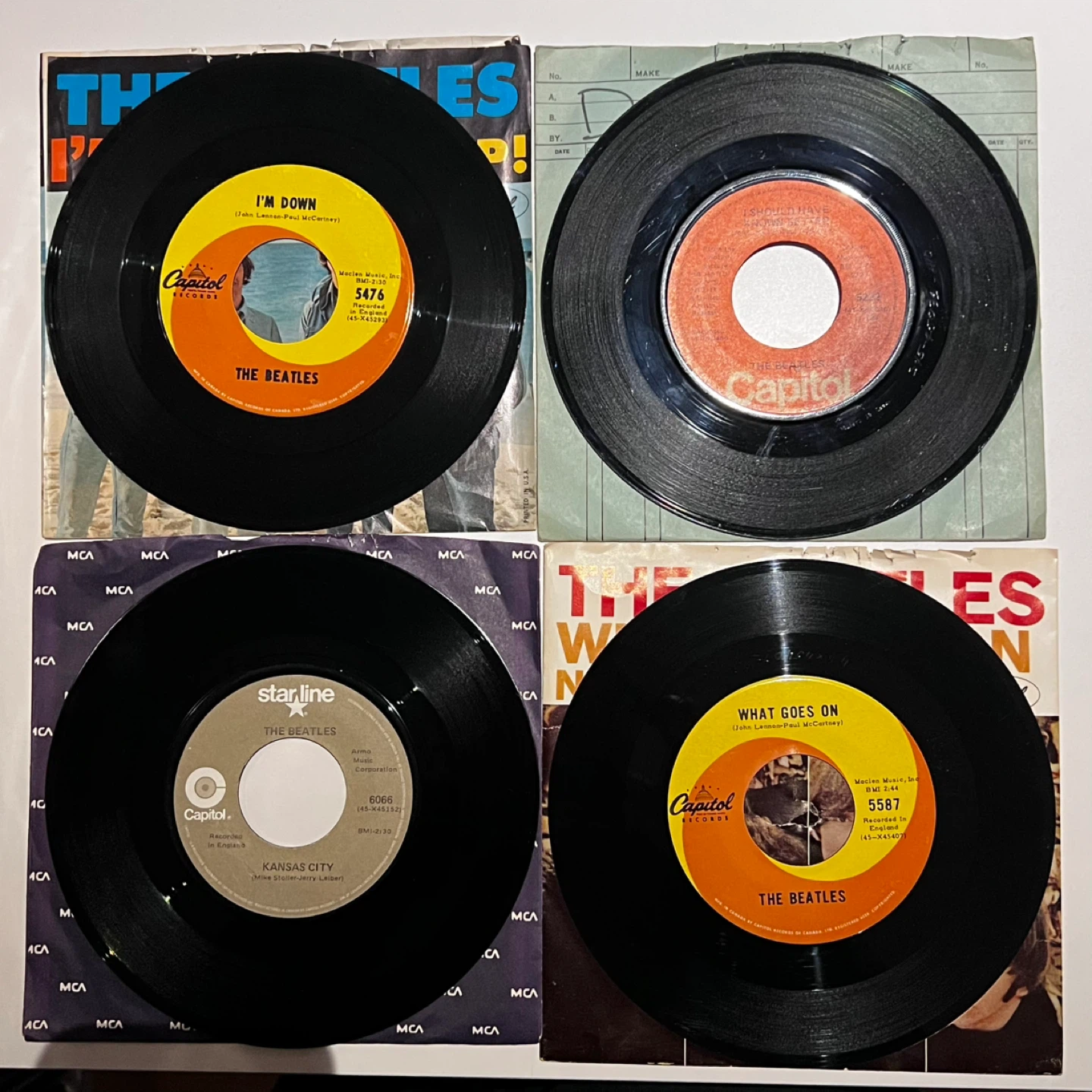 The Beatles classic 45 RPM Vinyl Records - GREAT CONDITION - photo 2