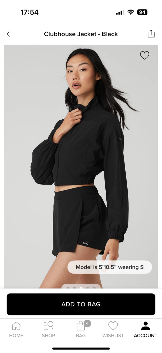 ALO Clubhouse Jacket - Black, Size XS - photo 3