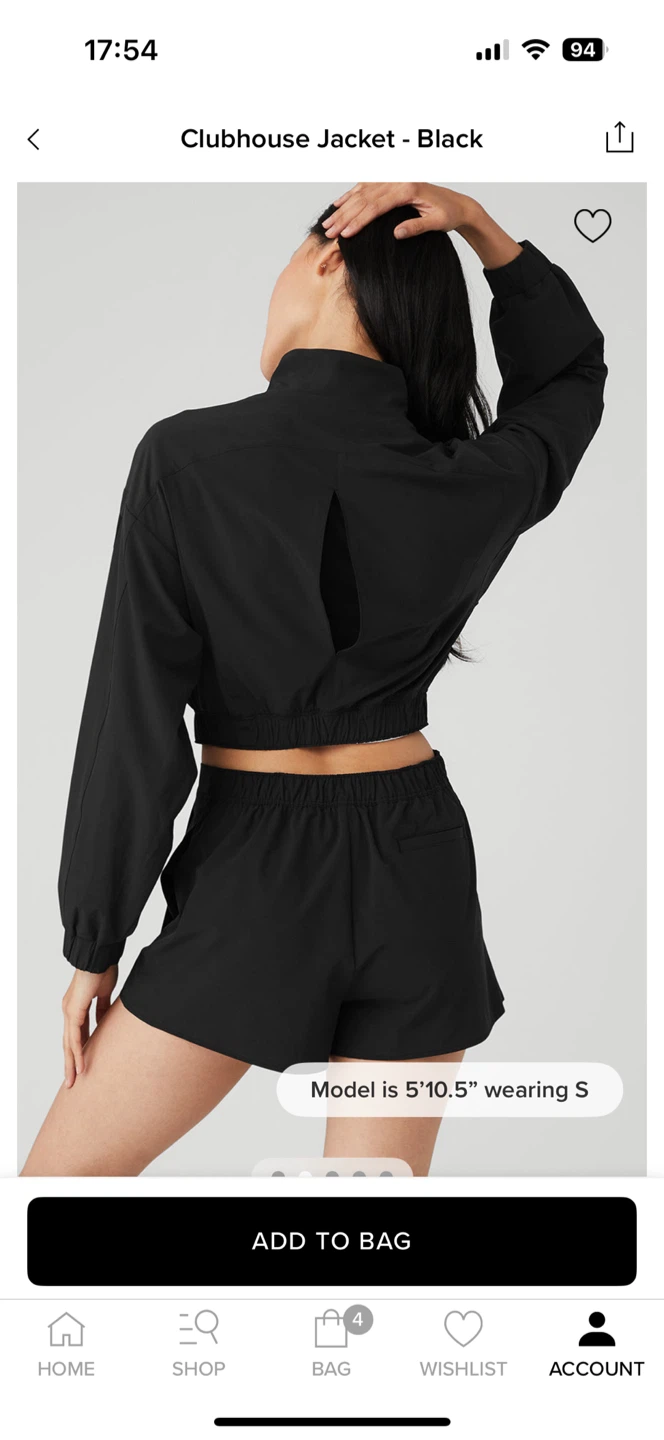 ALO Clubhouse Jacket - Black, Size XS - photo 2